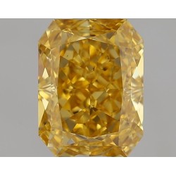 Diament o barwie fantazyjnej radiant, 0.75ct, VS2, Fancy Intense Orangey Yellow, GIA 6505401140