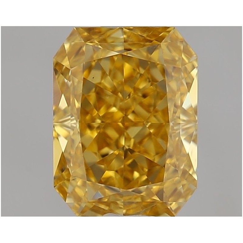 Diament o barwie fantazyjnej radiant, 0.75ct, VS2, Fancy Intense Orangey Yellow, GIA 6505401140