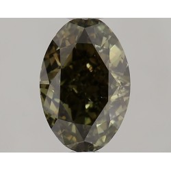 Diament o barwie fantazyjnej szlif owalny, 1.07ct, VS2, Fancy Dark Greenish Gray, GIA 2516293952