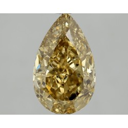 Diament o barwie fantazyjnej szlif gruszkowy, 1.53ct, VS2, Fancy Deep Brownish Yellow, GIA 7513105488