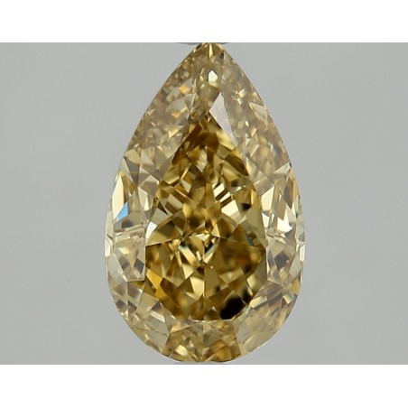 Diament o barwie fantazyjnej szlif gruszkowy, 1.53ct, VS2, Fancy Deep Brownish Yellow, GIA 7513105488