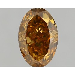 Diament o barwie fantazyjnej szlif owalny, 0.79ct, VS1, Fancy Deep Brown Orange, GIA 6515196352
