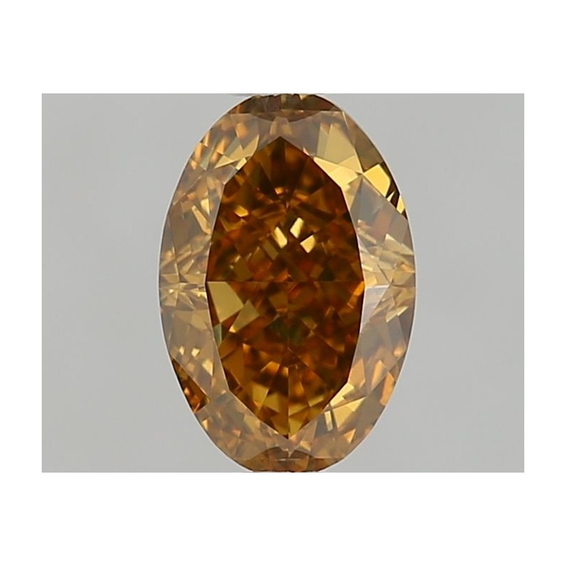 Diament o barwie fantazyjnej szlif owalny, 0.79ct, VS1, Fancy Deep Brown Orange, GIA 6515196352