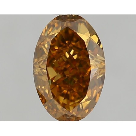 Diament o barwie fantazyjnej szlif owalny, 0.79ct, VS1, Fancy Deep Brown Orange, GIA 6515196352