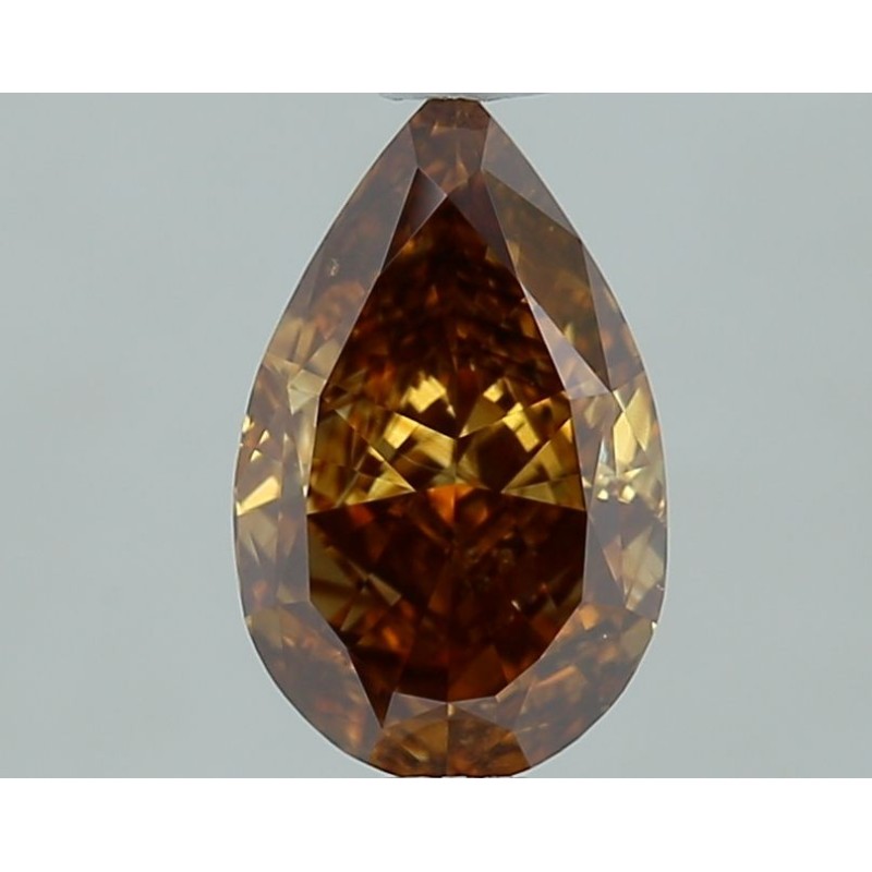 Diament o barwie fantazyjnej szlif gruszkowy, 1ct, SI2, Fancy Deep Orange Brown, GIA 3515374085