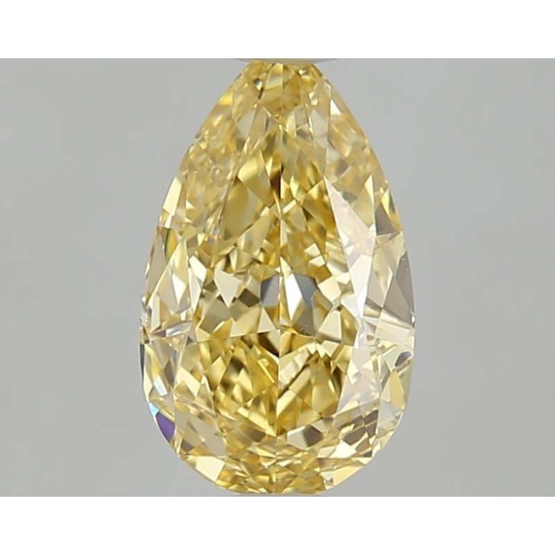 Diament o barwie fantazyjnej szlif gruszkowy, 0.91ct, VS1, Fancy Intense Orangey Yellow, GIA 1515468246