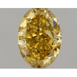 Diament o barwie fantazyjnej szlif owalny, 0.63ct, SI1, Fancy Deep Yellow, GIA 6511862406