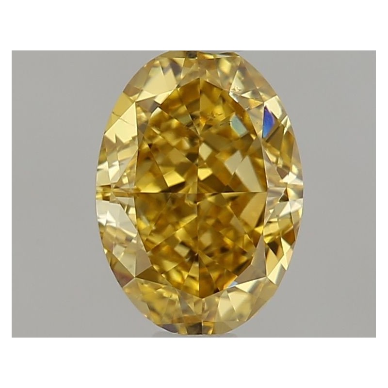 Diament o barwie fantazyjnej szlif owalny, 0.63ct, SI1, Fancy Deep Yellow, GIA 6511862406