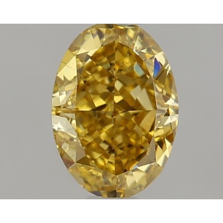 Diament o barwie fantazyjnej szlif owalny, 0.63ct, SI1, Fancy Deep Yellow, GIA 6511862406
