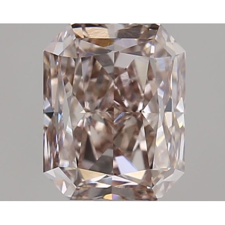 Diament o barwie fantazyjnej radiant, 0.71ct, VS2, Fancy Pinkish Brown, GIA 6512750386