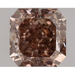 Diament o barwie fantazyjnej szlif radiant kwadratowy, 1.06ct, VS2, Fancy Dark Orangey Brown, GIA 5513746592
