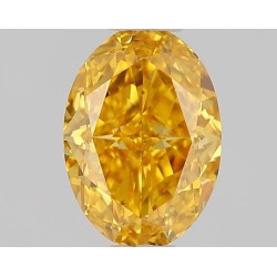 Diament o barwie fantazyjnej szlif owalny, 0.5ct, SI1, Fancy Vivid Orange Yellow, GIA 1525804020