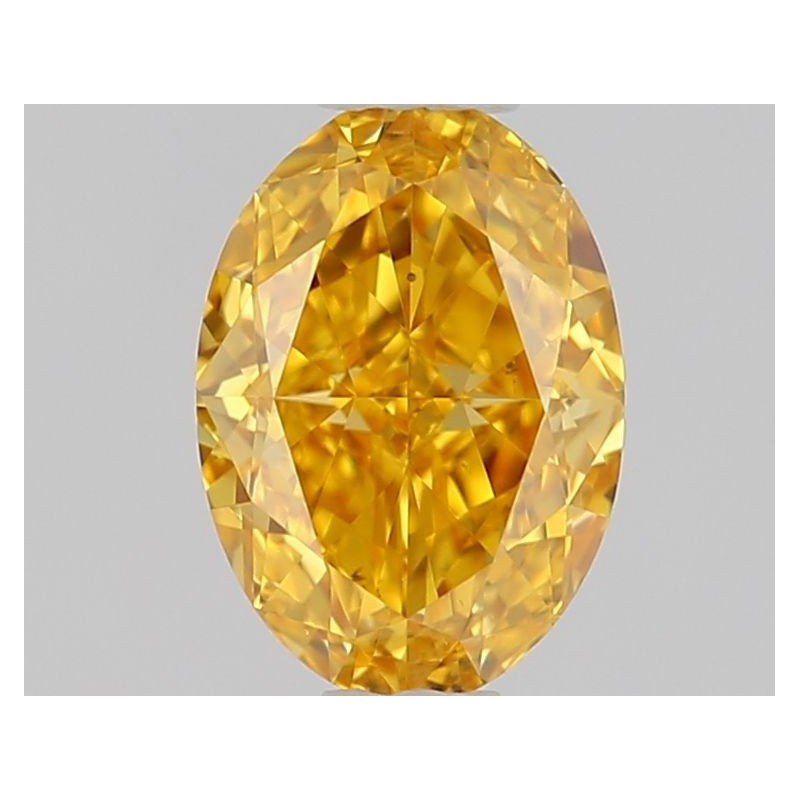 Diament o barwie fantazyjnej szlif owalny, 0.5ct, SI1, Fancy Vivid Orange Yellow, GIA 1525804020