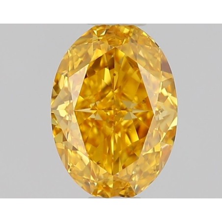Diament o barwie fantazyjnej szlif owalny, 0.5ct, SI1, Fancy Vivid Orange Yellow, GIA 1525804020
