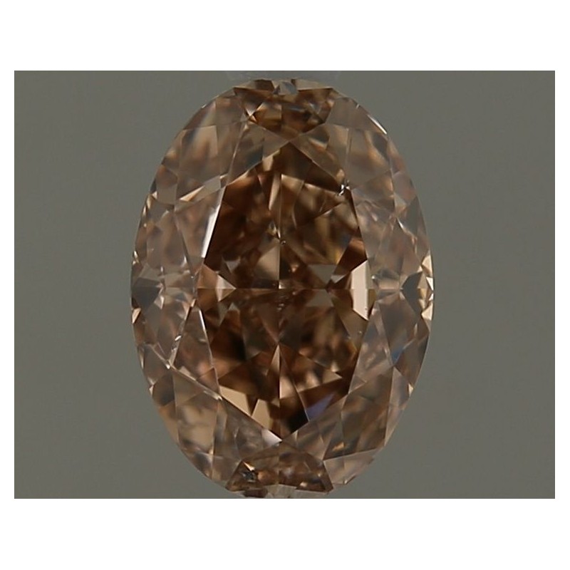 Diament o barwie fantazyjnej szlif owalny, 1.01ct, SI2, Fancy Orange Brown, GIA 7523895717
