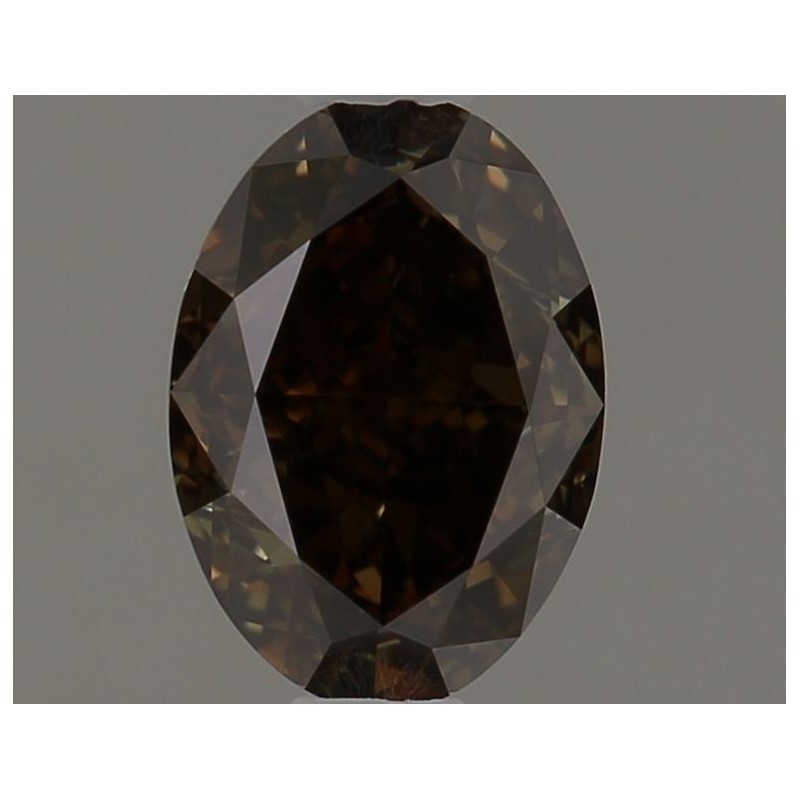 Diament o barwie fantazyjnej szlif owalny, 0.7ct, VS1, Fancy Dark Brown, GIA 1525953115