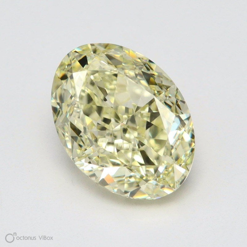 Diament o barwie fantazyjnej szlif owalny, 1.51ct, VS2, Fancy Light Yellow, GIA 5493334742