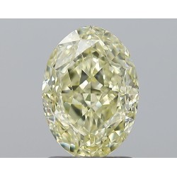 Diament o barwie fantazyjnej szlif owalny, 1.7ct, VS1, Fancy Light Yellow, GIA 2235270234