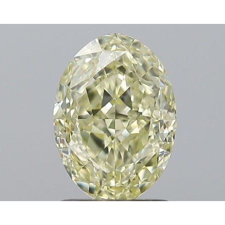 Diament o barwie fantazyjnej szlif owalny, 1.7ct, VS1, Fancy Light Yellow, GIA 2235270234