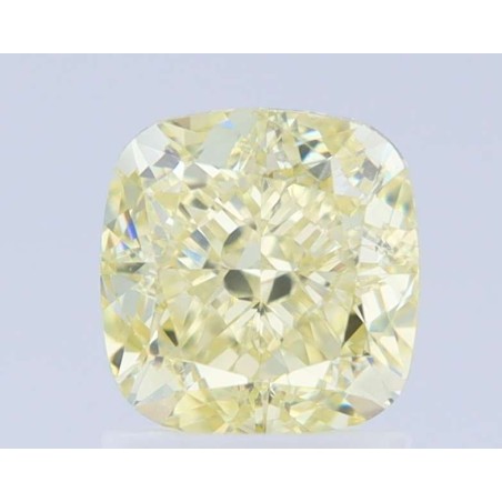 Diament o barwie fantazyjnej szlif poduszkowy brylantowy, 1.62ct, SI1, Fancy Light Yellow, GIA 1445066587