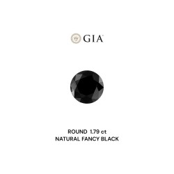 Diament o barwie fantazyjnej szlif okrągły, 1.79ct, VVS2, Fancy Black, GIA 2231062009