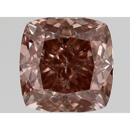 Diament o barwie fantazyjnej szlif poduszkowy brylantowy, 0.46ct, VS2, Fancy Deep Orangey Pink, GIA 1236482710