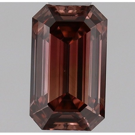Diament o barwie fantazyjnej szlif szmaragdowy, 0.33ct, VS1, Fancy Deep Brownish Orangey Pink, GIA 2233479626