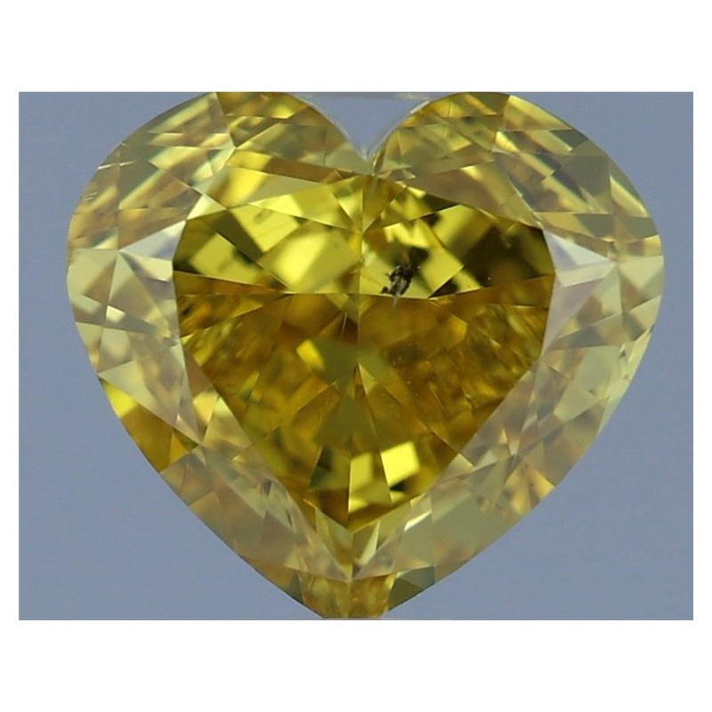 Diament o barwie fantazyjnej serce, 1.05ct, SI2, Fancy Vivid Yellow, GIA 2266156822