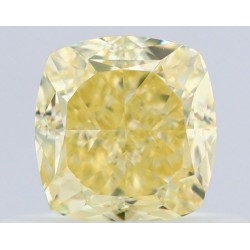 Diament o barwie fantazyjnej szlif poduszkowy brylantowy, 0.57ct, VS2, Fancy Yellow, GIA 1529734660