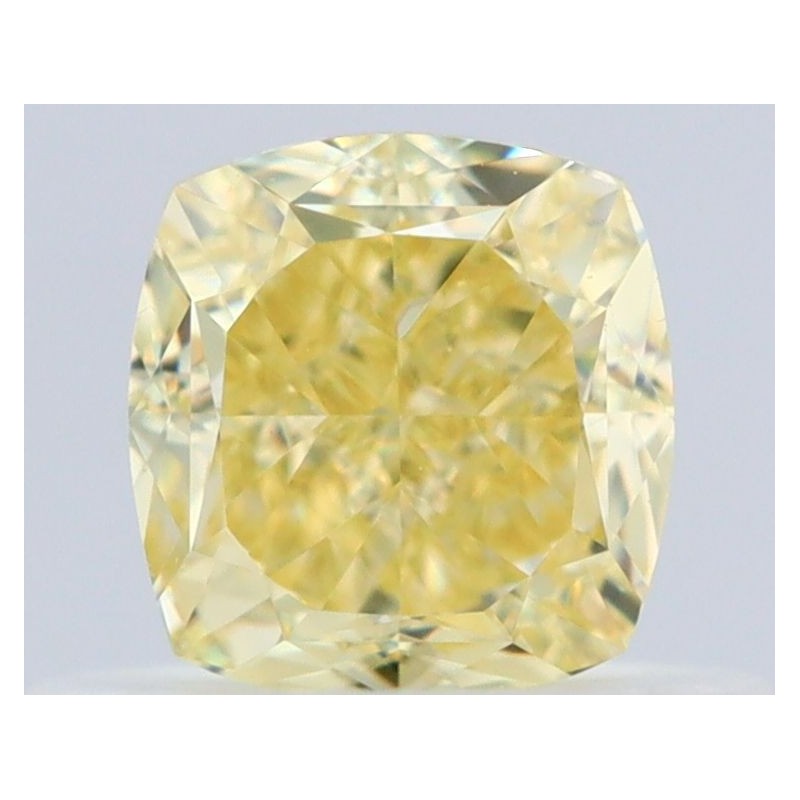 Diament o barwie fantazyjnej szlif poduszkowy brylantowy, 0.57ct, VS2, Fancy Yellow, GIA 1529734660