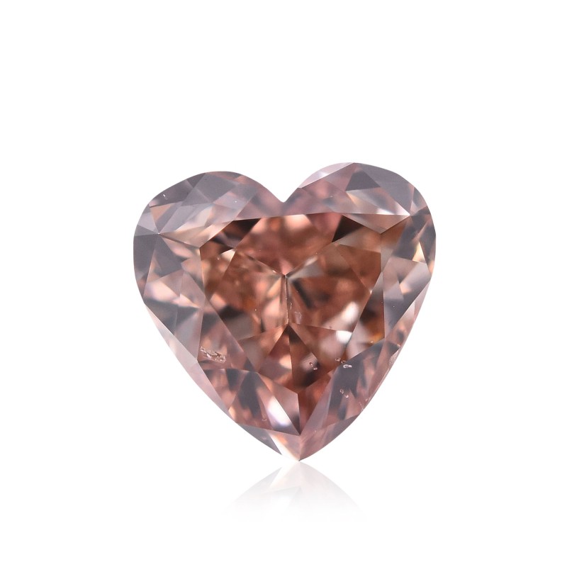 Diament o barwie fantazyjnej serce, 0.42ct, SI1, Fancy Deep Brownish Orangey Pink, GIA 1178055375
