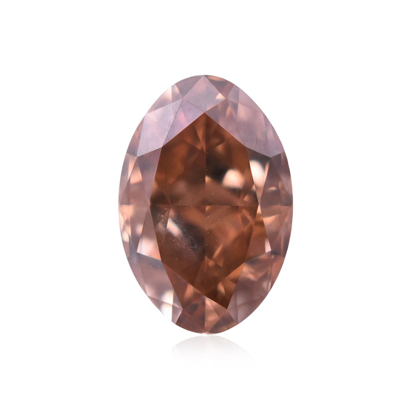 Diament o barwie fantazyjnej szlif owalny, 0.54ct, VVS2, Fancy Pink Brown, GIA 1168976769