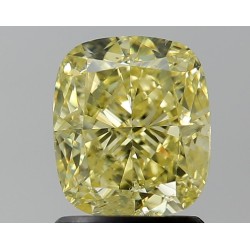 Diament o barwie fantazyjnej szlif poduszkowy modyfikowany, 1.56ct, VS1, Fancy Yellow, GIA 6234027972