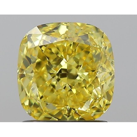 Diament o barwie fantazyjnej szlif poduszkowy modyfikowany, 1.4ct, VVS1, Fancy Vivid Yellow, GIA 5222980308
