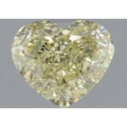 Diament o barwie fantazyjnej serce, 1ct, SI1, Fancy Light Yellow, GIA 2446743971
