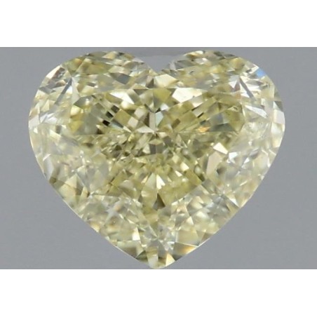 Diament o barwie fantazyjnej serce, 1ct, SI1, Fancy Light Yellow, GIA 2446743971