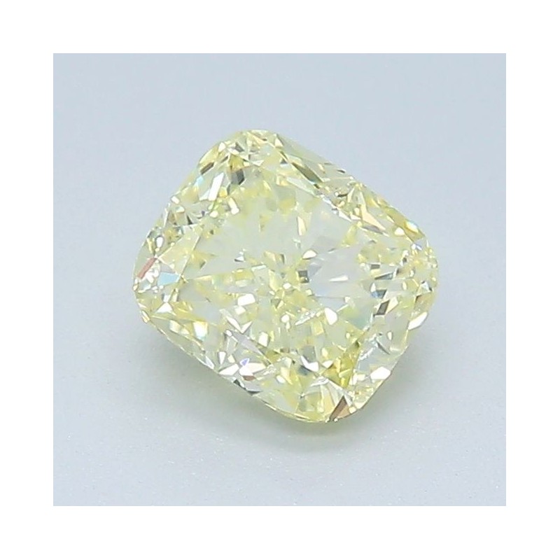 Diament o barwie fantazyjnej szlif poduszkowy brylantowy, 0.85ct, SI1, Fancy Light  Yellow, GIA 1203760708