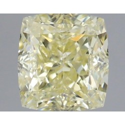 Diament o barwie fantazyjnej szlif poduszkowy modyfikowany, 1.01ct, SI1, Fancy Yellow, GIA 2447692289