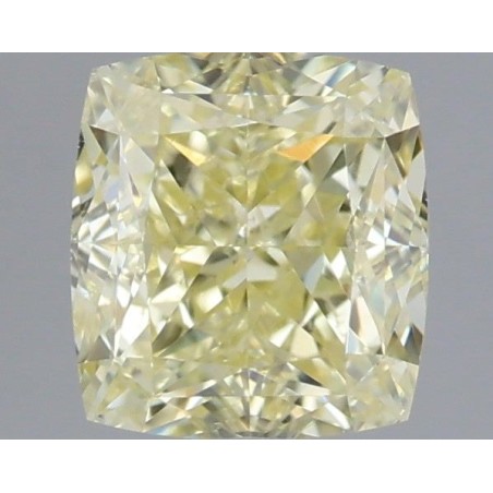 Diament o barwie fantazyjnej szlif poduszkowy modyfikowany, 1.01ct, SI1, Fancy Yellow, GIA 2447692289