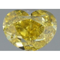 Diament o barwie fantazyjnej serce, 1ct, VS1, Fancy Vivid Yellow, GIA 2454714096