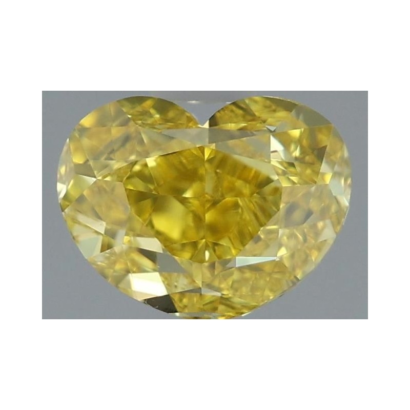 Diament o barwie fantazyjnej serce, 1ct, VS1, Fancy Vivid Yellow, GIA 2454714096