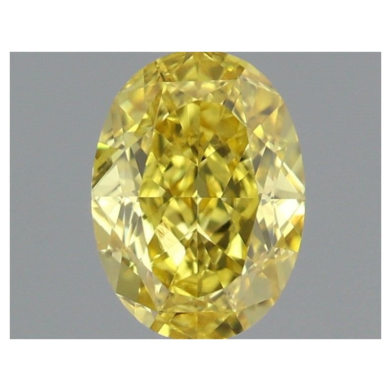 Diament o barwie fantazyjnej szlif owalny, 0.7ct, VS2, Fancy Vivid Yellow, GIA 2456781751