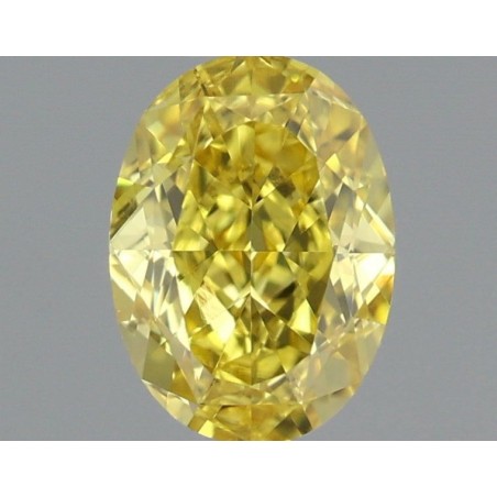 Diament o barwie fantazyjnej szlif owalny, 0.7ct, VS2, Fancy Vivid Yellow, GIA 2456781751
