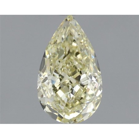 Diament o barwie fantazyjnej szlif gruszkowy, 1.01ct, SI2, Fancy Light Yellow, GIA 6465020848