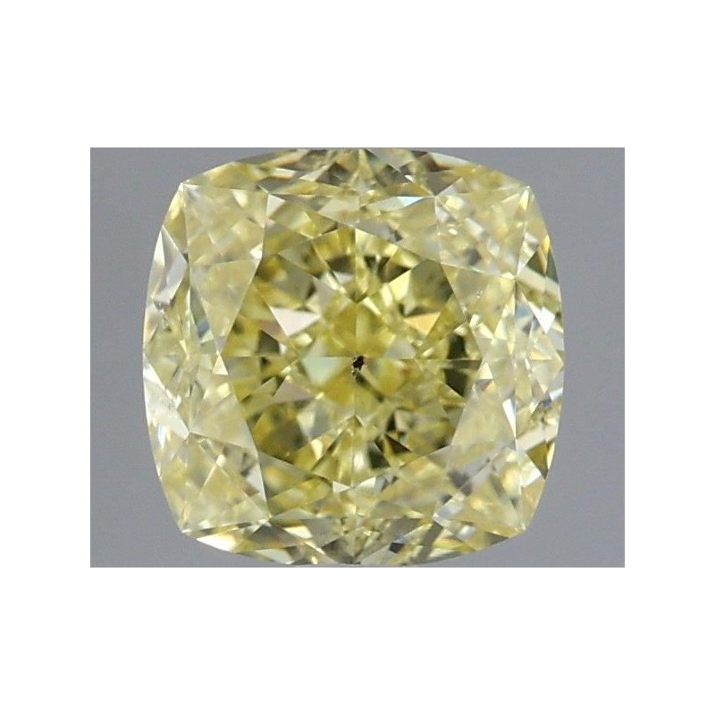 Diament o barwie fantazyjnej szlif poduszkowy modyfikowany, 1.17ct, SI1, Fancy Yellow, GIA 7458782343