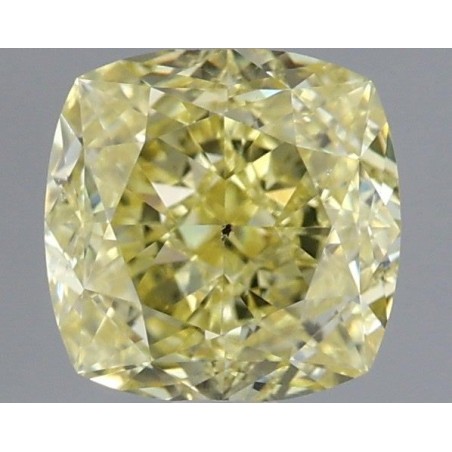 Diament o barwie fantazyjnej szlif poduszkowy modyfikowany, 1.17ct, SI1, Fancy Yellow, GIA 7458782343