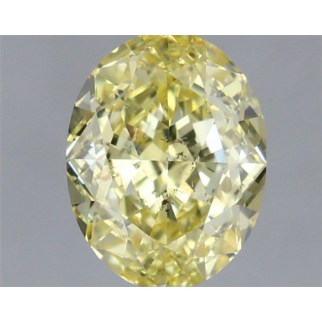 Diament o barwie fantazyjnej szlif owalny, 1.05ct, SI2, Fancy Intense Yellow, GIA 2156255181