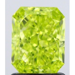Diament o barwie fantazyjnej radiant, 1.54ct, VS1, Fancy Intense Greenish Yellow, GIA 6451605410