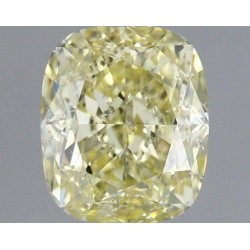 Diament o barwie fantazyjnej szlif poduszkowy modyfikowany, 1.21ct, SI2, Fancy Yellow, GIA 2454856889