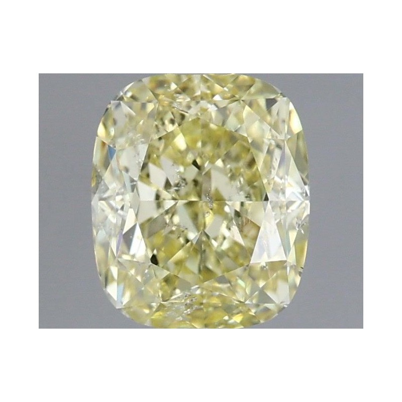Diament o barwie fantazyjnej szlif poduszkowy modyfikowany, 1.21ct, SI2, Fancy Yellow, GIA 2454856889